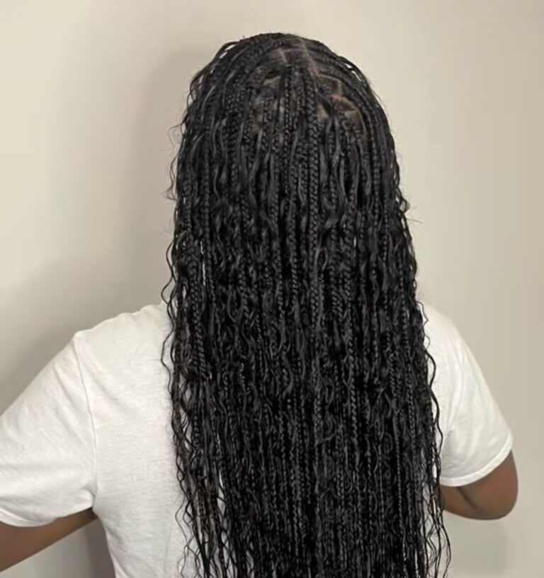 medium boho braids waist length $350
