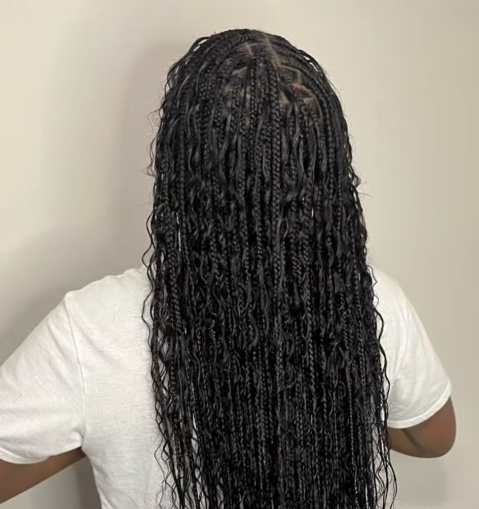 medium boho braids waist length $350